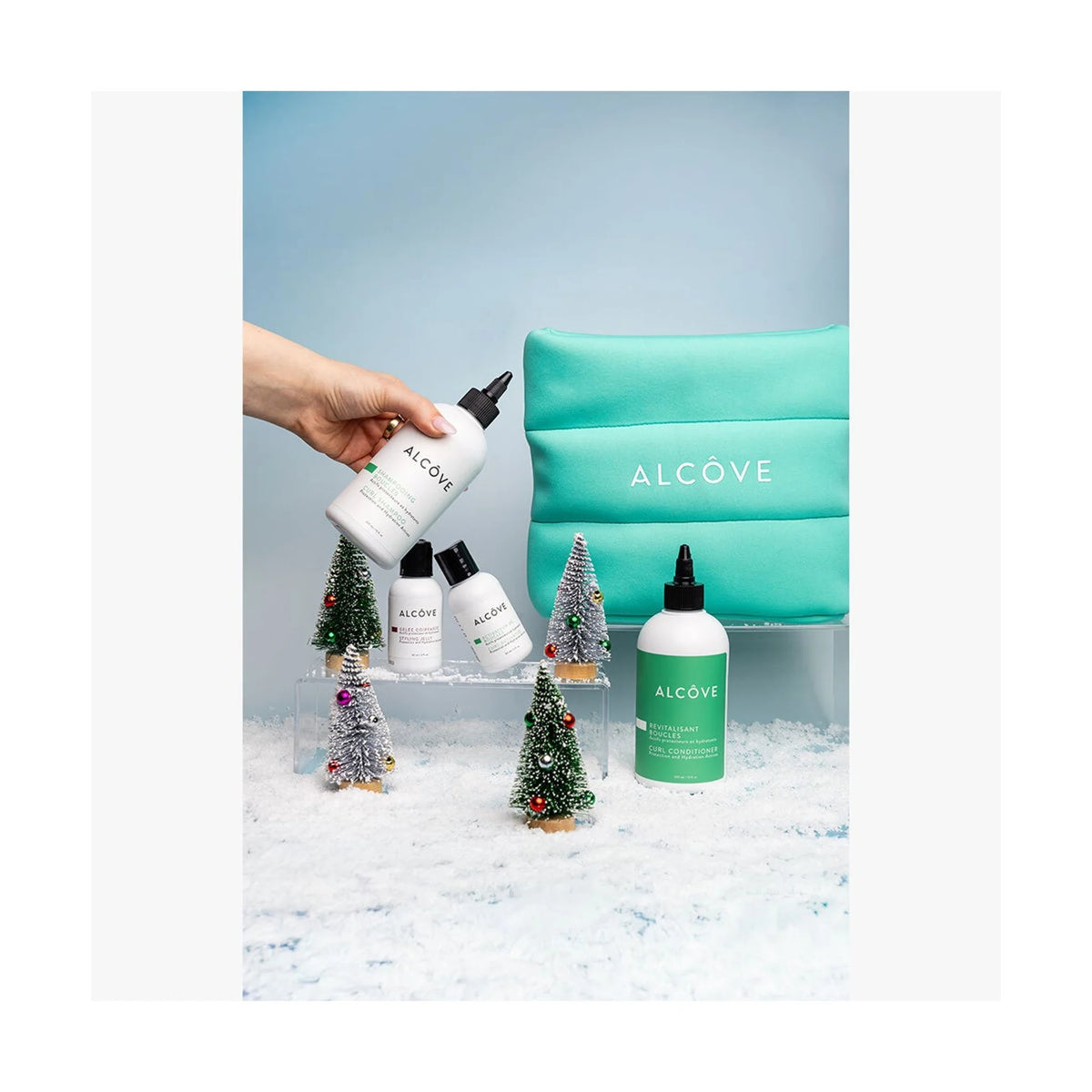 Alcôve Curl Hair Care Set: Curl Shampoo, Conditioner, Activator & Styling Jelly